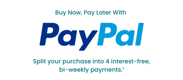 Split your purchase into 4 interest-free, bi-weekly payments.