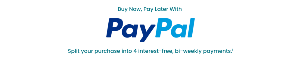 Split your purchase into 4 interest-free, bi-weekly payments.