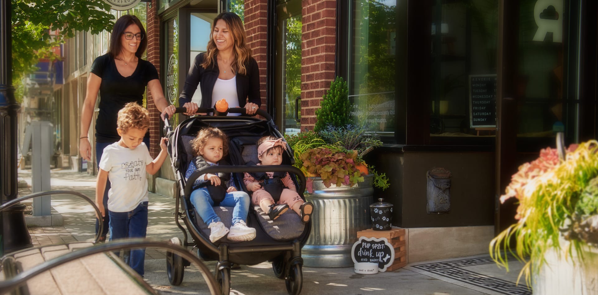 A two child stroller from the best in commercial strollers