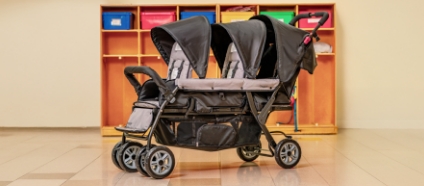 The Compass Trio Triple Stroller's Design is Slim & Sleek to Fit Through Standard 32 Inch Doorways