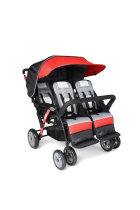 Compass Quad Stroller 4 Seats, red