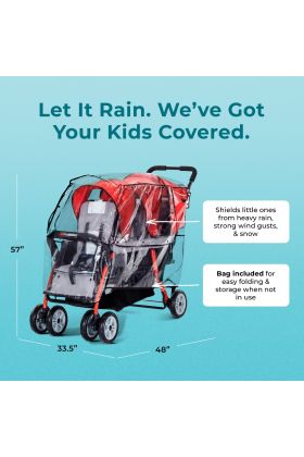 Triple Stroller Rain Cover 3 Pack
