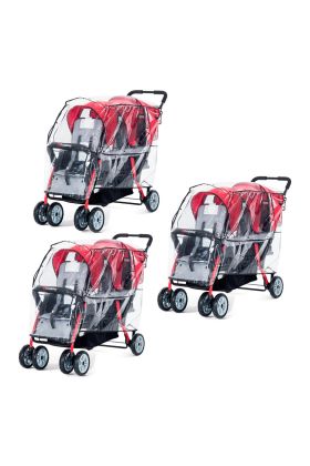 Triple Stroller Rain Cover 3 Pack