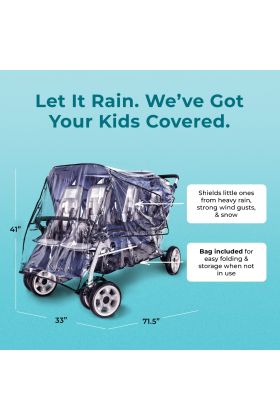 6 Seat Stroller Rain Cover 3 Pack
