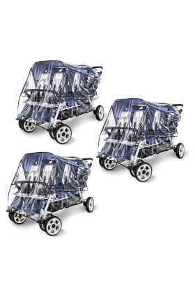 6 Seat Stroller Rain Cover 3 Pack