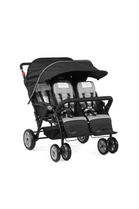 Gaggle Compass 4 Seat Passenger Quad Stroller in Black