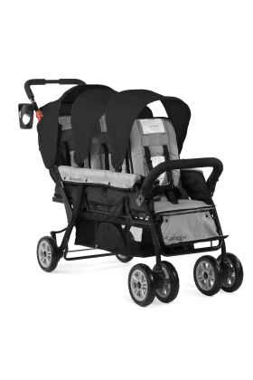 Gaggle Compass 3 Seat Triple Stroller in Black