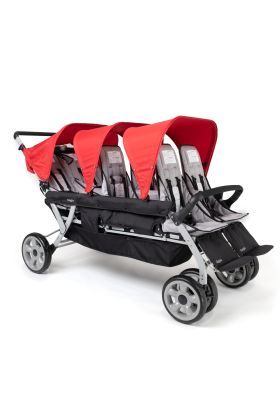 Gaggle Jamboree 6 Seat Stroller, Red, Main