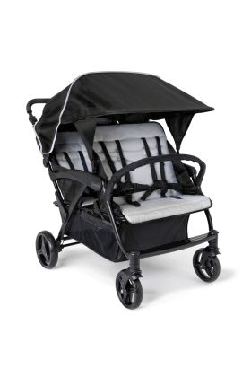 Gaggle Odyssey Quad 4 Passenger Stroller, Black