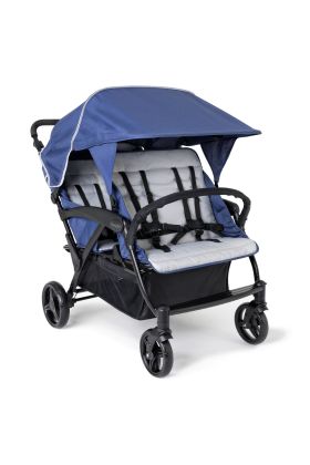 Gaggle Odyssey Quad 4 Passenger Stroller, Blue