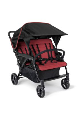 Gaggle Odyssey Quad 4 Passenger Stroller in Red