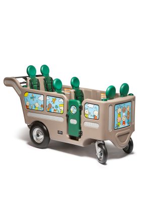 Gaggle 6 Seater Buggy Stroller for Child Care Centers, Cappuccino