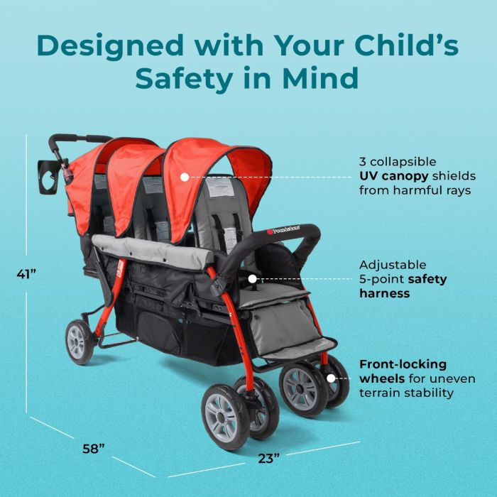Gaggle Compass Trio Seat Triple Stroller – Perfect for Multi