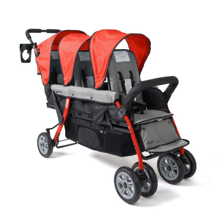 Gaggle Compass Trio 3 Seat Triple Stroller in Red