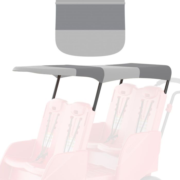 Gaggle Parade 4 Roof Canopy, Gray Striped