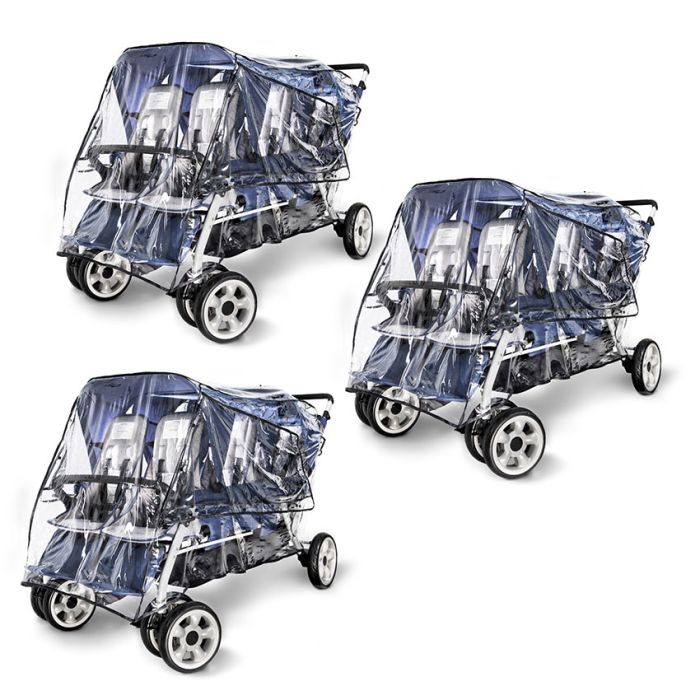 6 Seat Stroller Rain Cover 3 Pack