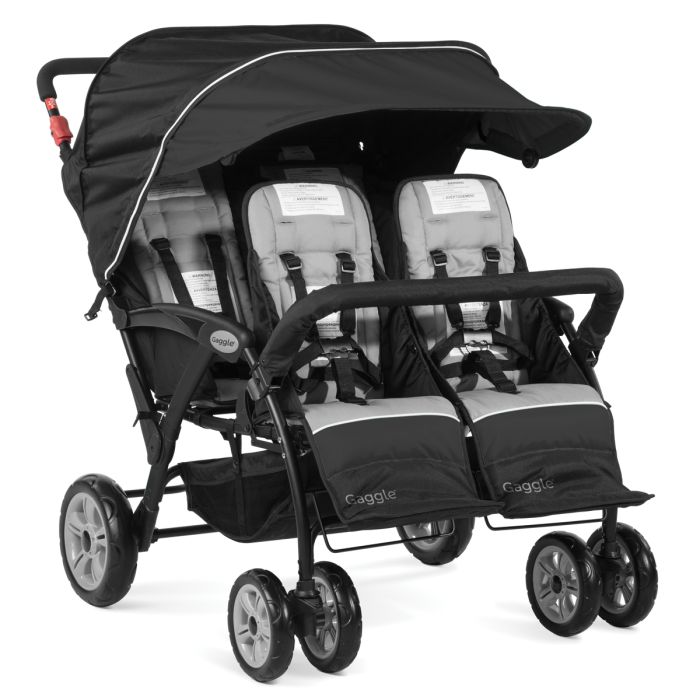 Gaggle Compass Quad 4 Seat Stroller, Black