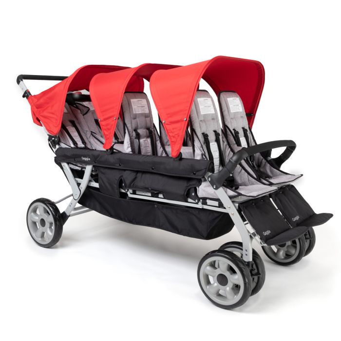 Gaggle Jamboree 6 Seat Stroller, Red, Main