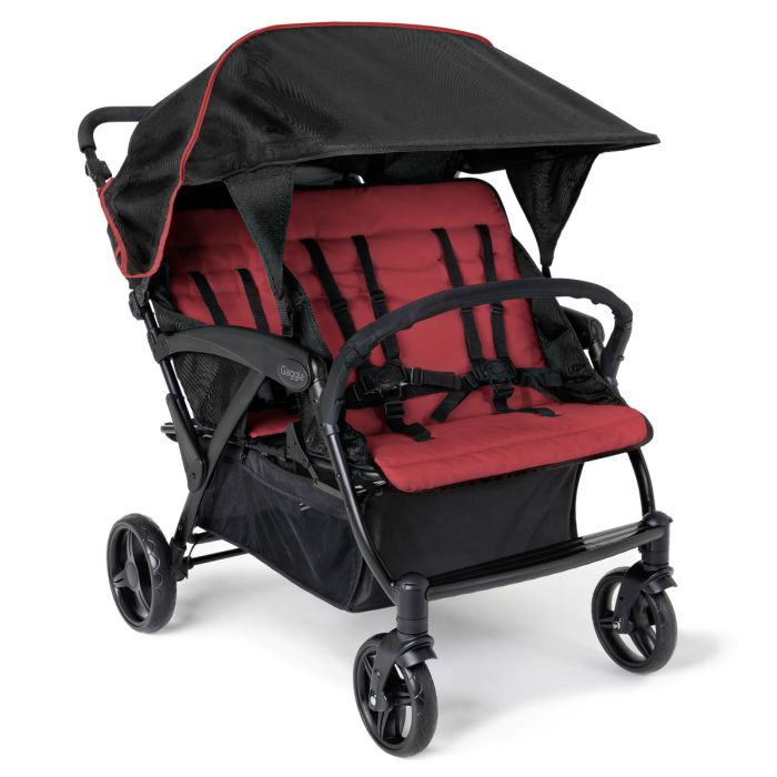 Gaggle Odyssey Quad 4 Passenger Stroller in Red