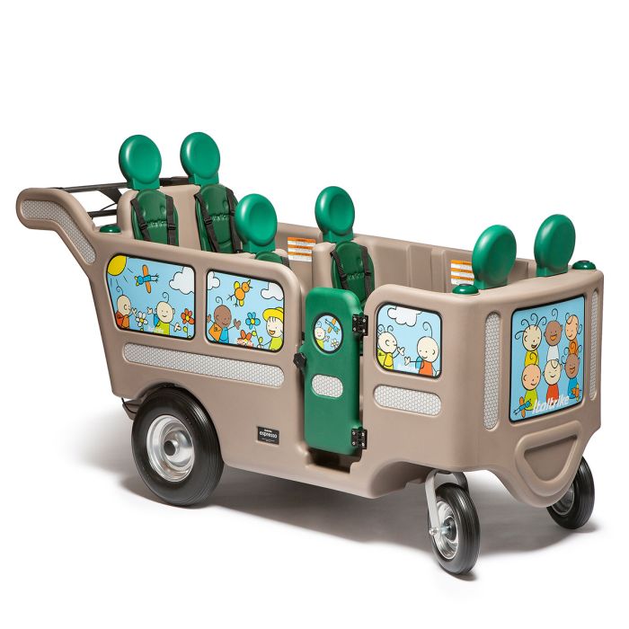 Gaggle 6 Seater Buggy Stroller for Child Care Centers, Cappuccino