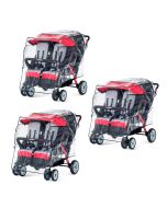 Quad Stroller Rain Cover 3 Pack