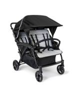 Gaggle Odyssey Quad Stroller, 4 Bench Seats, Amusement Park, Black