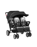 Gaggle Compass 4 Seat Passenger Quad Stroller in Black